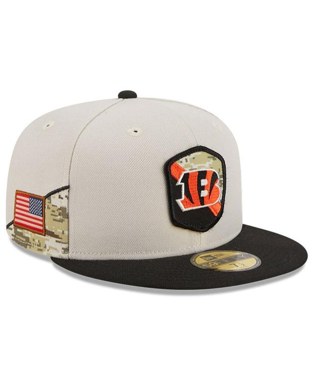 Mens New Era Stone Cincinnati Bengals 2023 Salute To Service 59FIFTY Fitted Hat - Stone Product Image