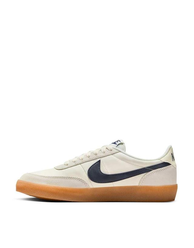 Nike Killshot sneakers with gum sole in white and navy Product Image