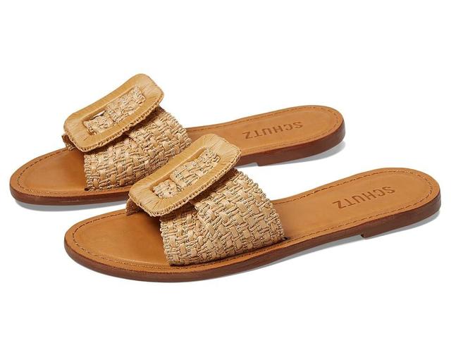 Schutz Cinna Flat (Natural) Women's Sandals Product Image