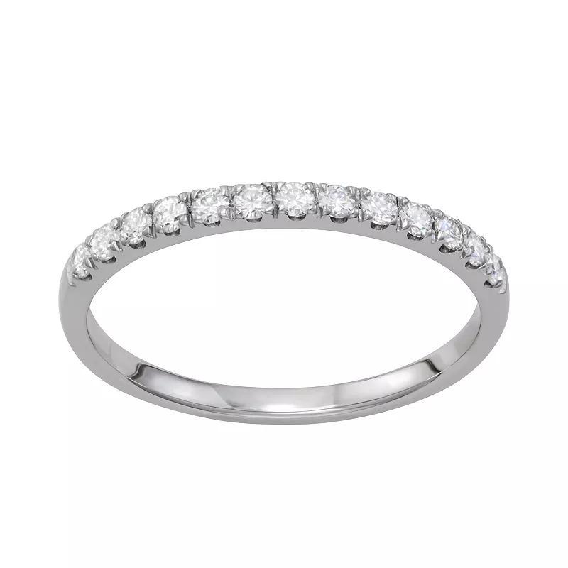 Charles & Colvard 1/3 Ct. T.w. Lab Created Moissanite Anniversary Band In 14K Gold, White, 5 Product Image