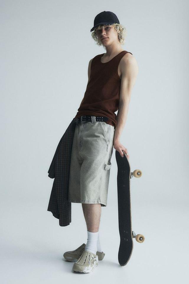 Slim Fit Ribbed Tank Top Product Image