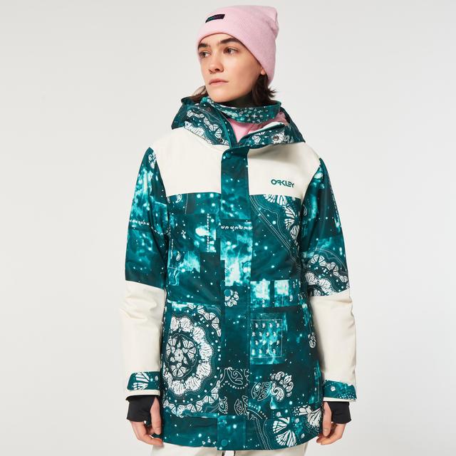 Oakley Tc Aurora Rc Insulated Jacket - Green Bandana Pt/White | Oakley® Product Image