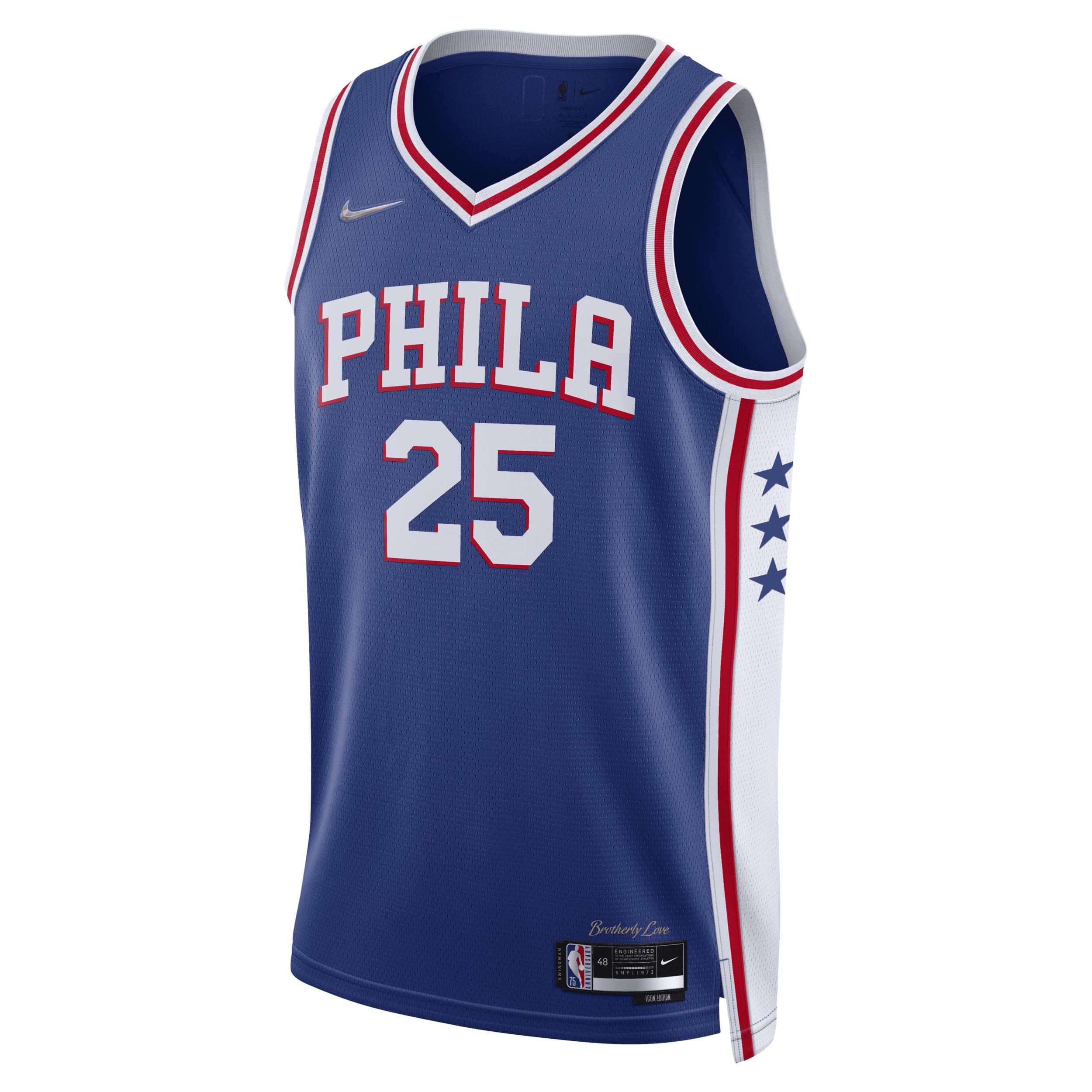 Philadelphia 76ers Diamond Icon Edition Nike Mens Dri-FIT NBA Swingman Jersey Product Image