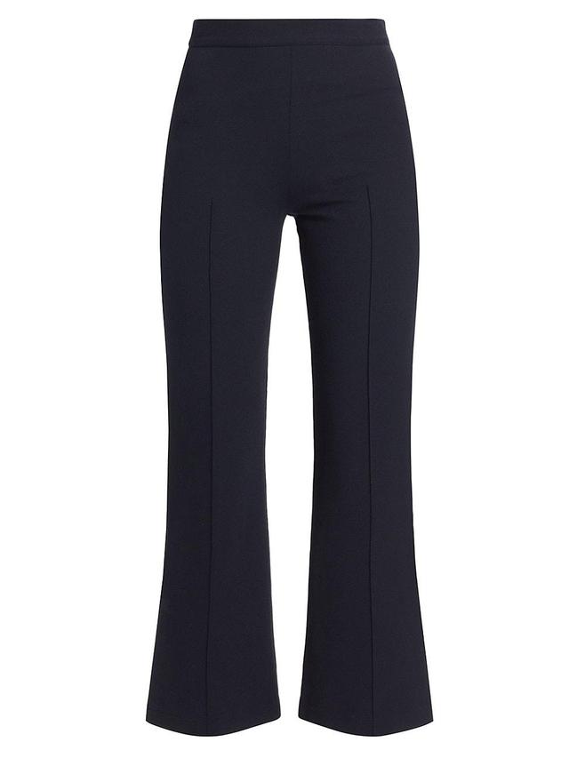 Womens Pintuck Pull-On Crop Flared Pants Product Image