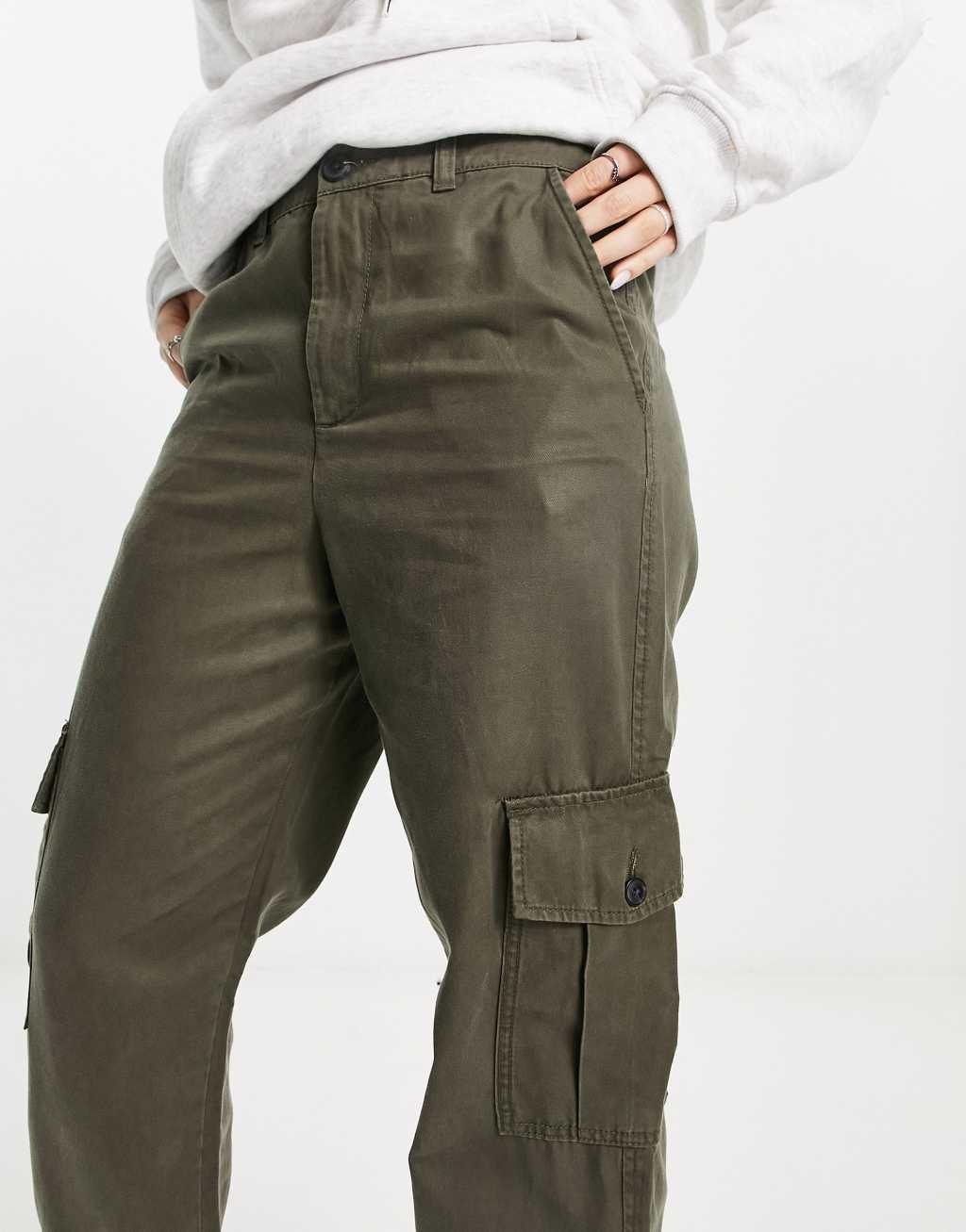 JJXX cuffed cargo pants in khaki Product Image