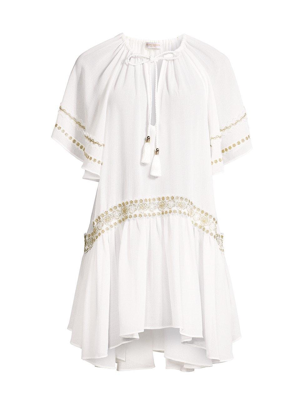 Womens Whitley Floral-Embroidered Cover-Up Dress Product Image