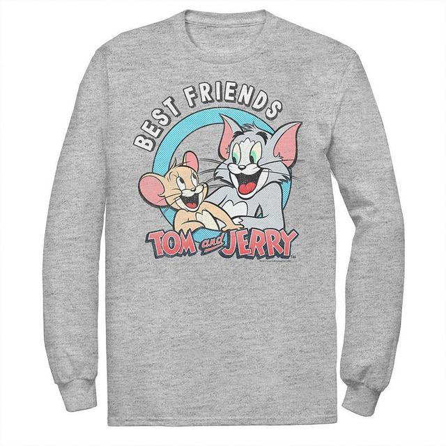 Mens Tom And Jerry Best Friends Portrait Tee, Mens Athletic Grey Product Image