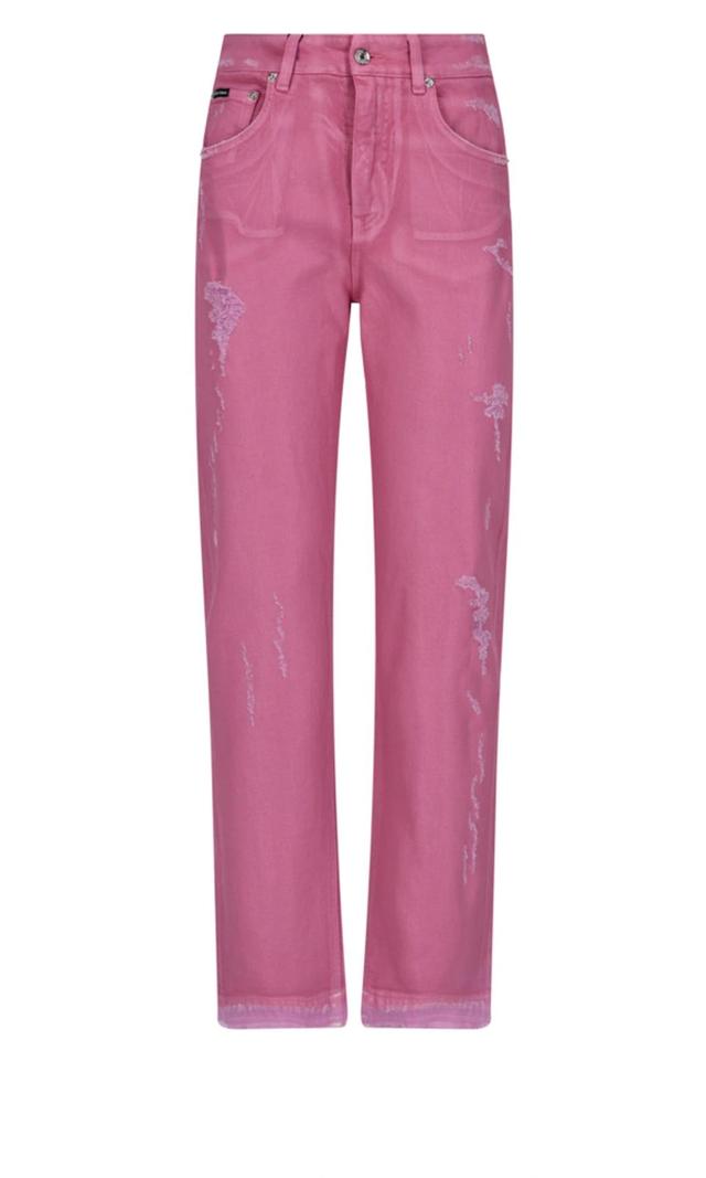 Loose Fit Jeans In Fuchsia Product Image