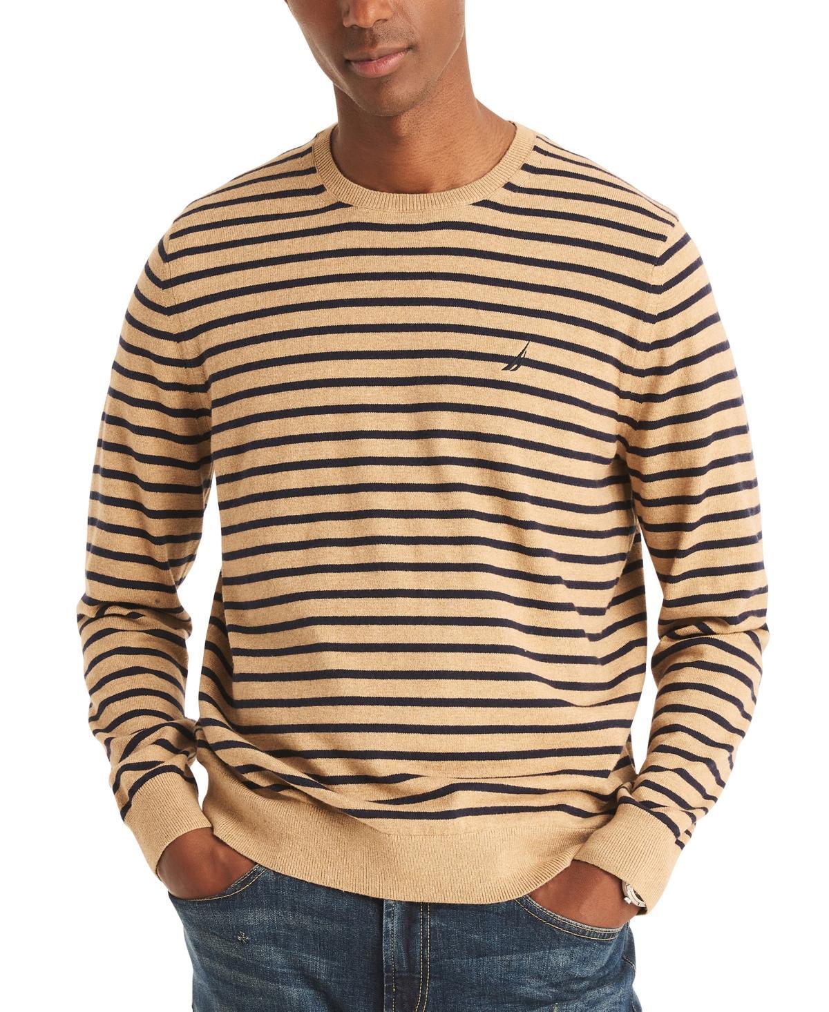 Nautica Mens Navtech Classic-Fit Stripe Crewneck Sweater Product Image