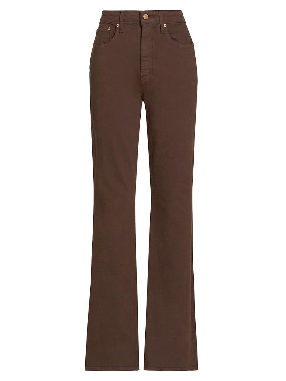 Womens Crosby High-Rise Flare Twill Pants Product Image