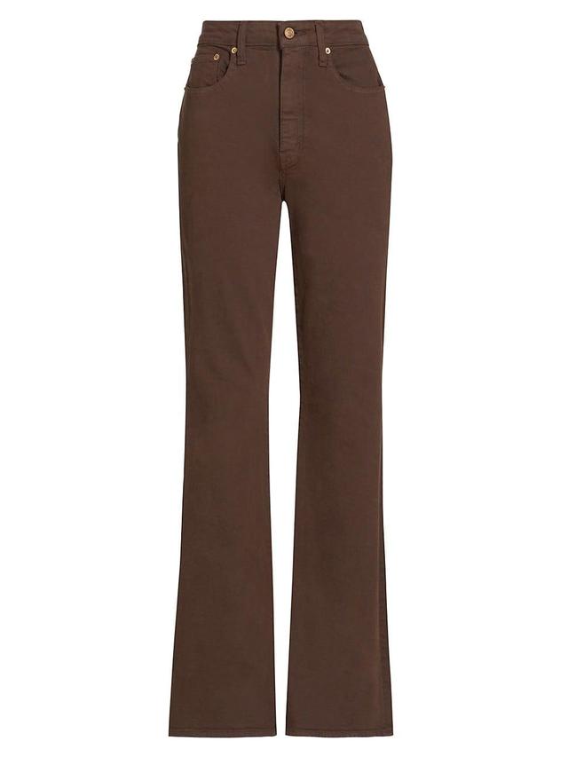 Womens Crosby High-Rise Flare Twill Pants Product Image