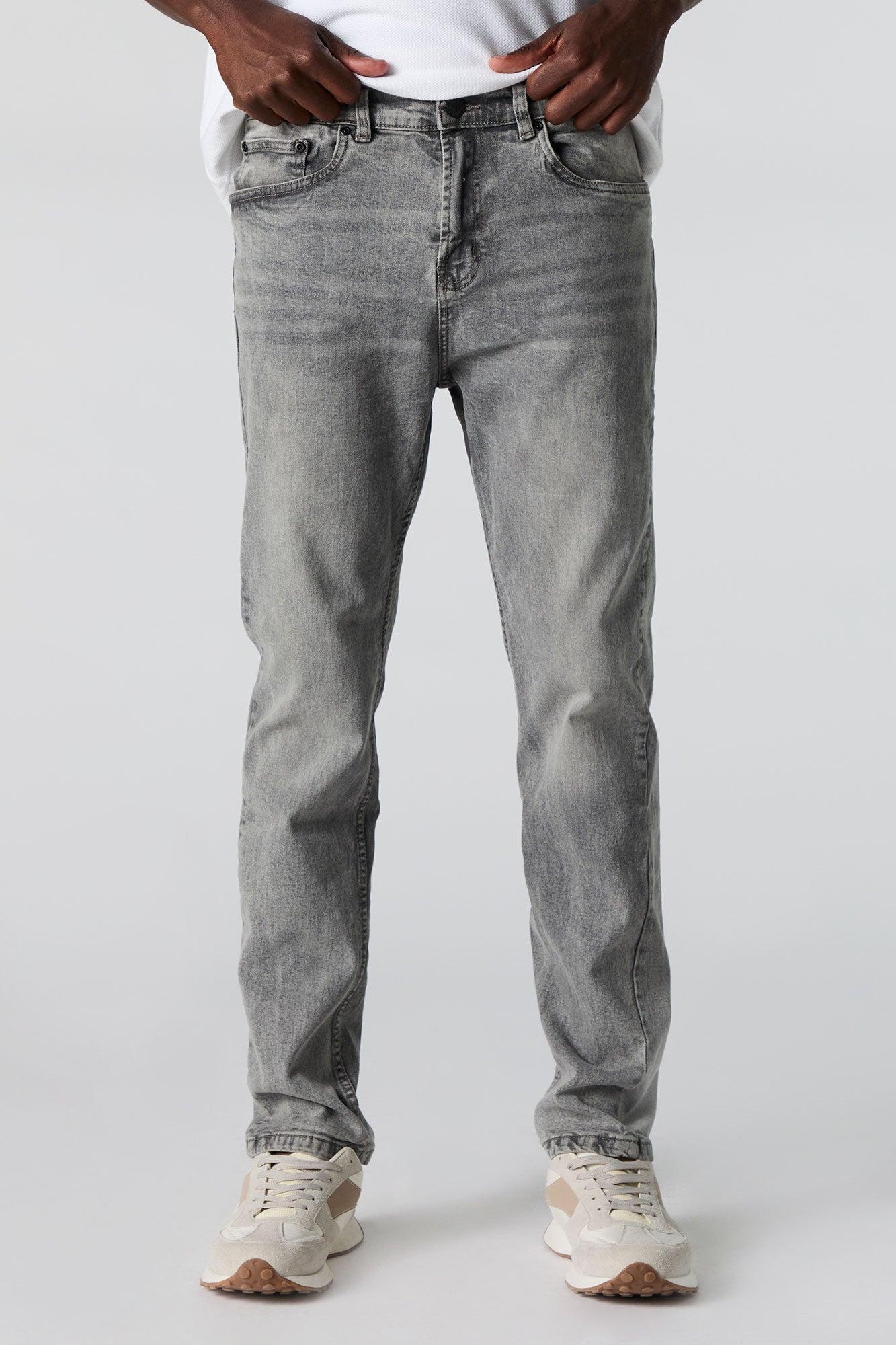 Grey Wash Straight Leg Jean Male Product Image