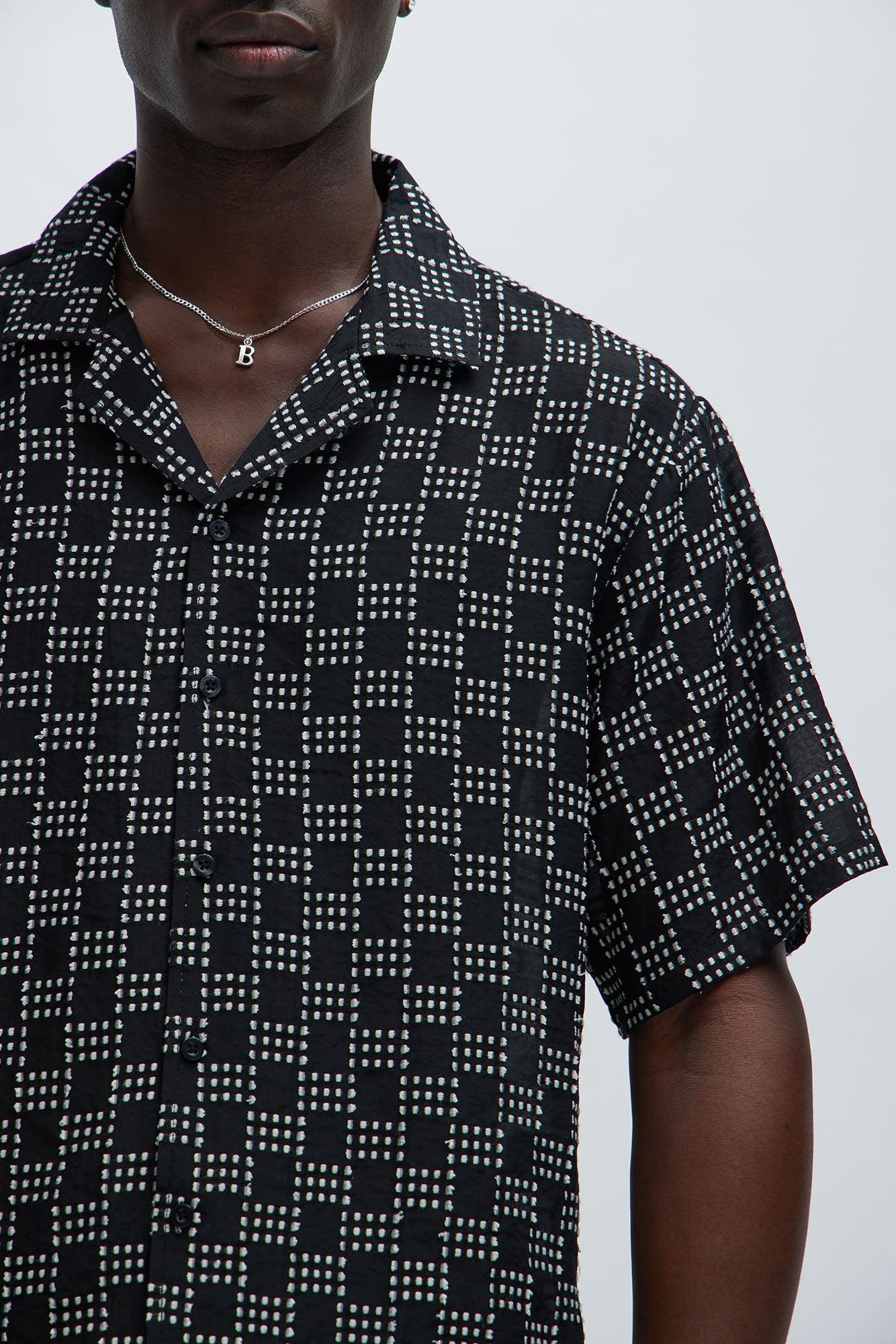 Alabastar Jacquard Shirt - Black/combo Product Image