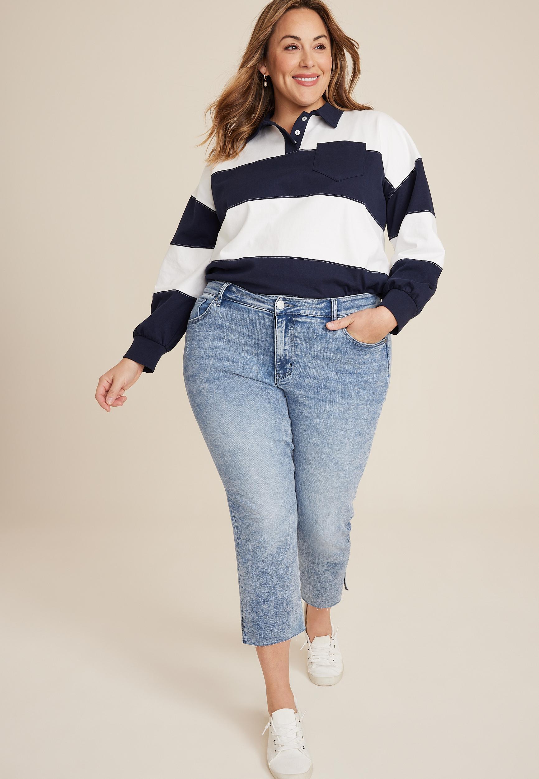 Plus Size KanCan™ High Rise Straight Cropped Jean Product Image