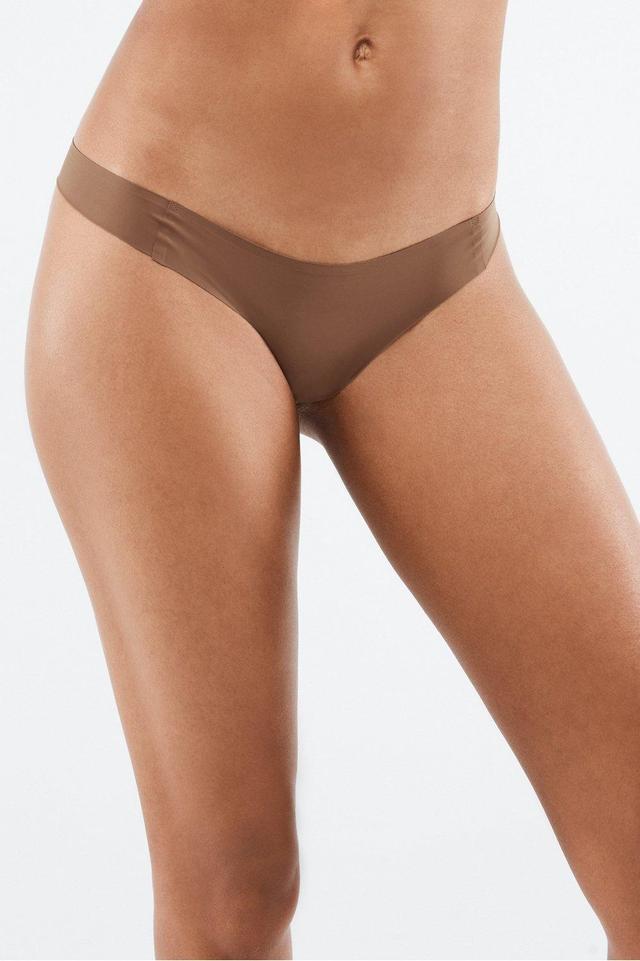 Fabletics The No Show Thong Womens Chocolate Size L Product Image