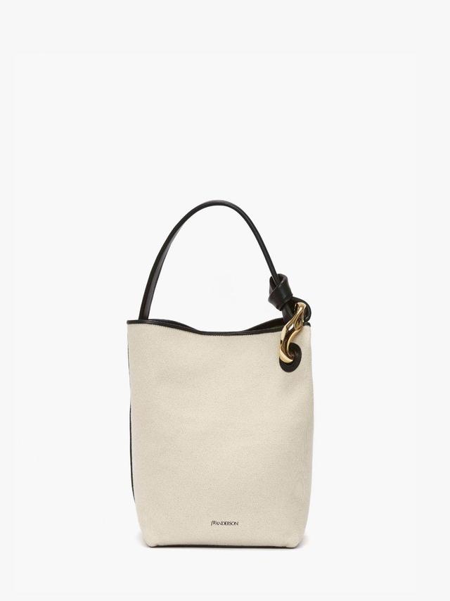 JWA CORNER BUCKET - CANVAS TOP HANDLE BAG in white | JW Anderson US  Product Image