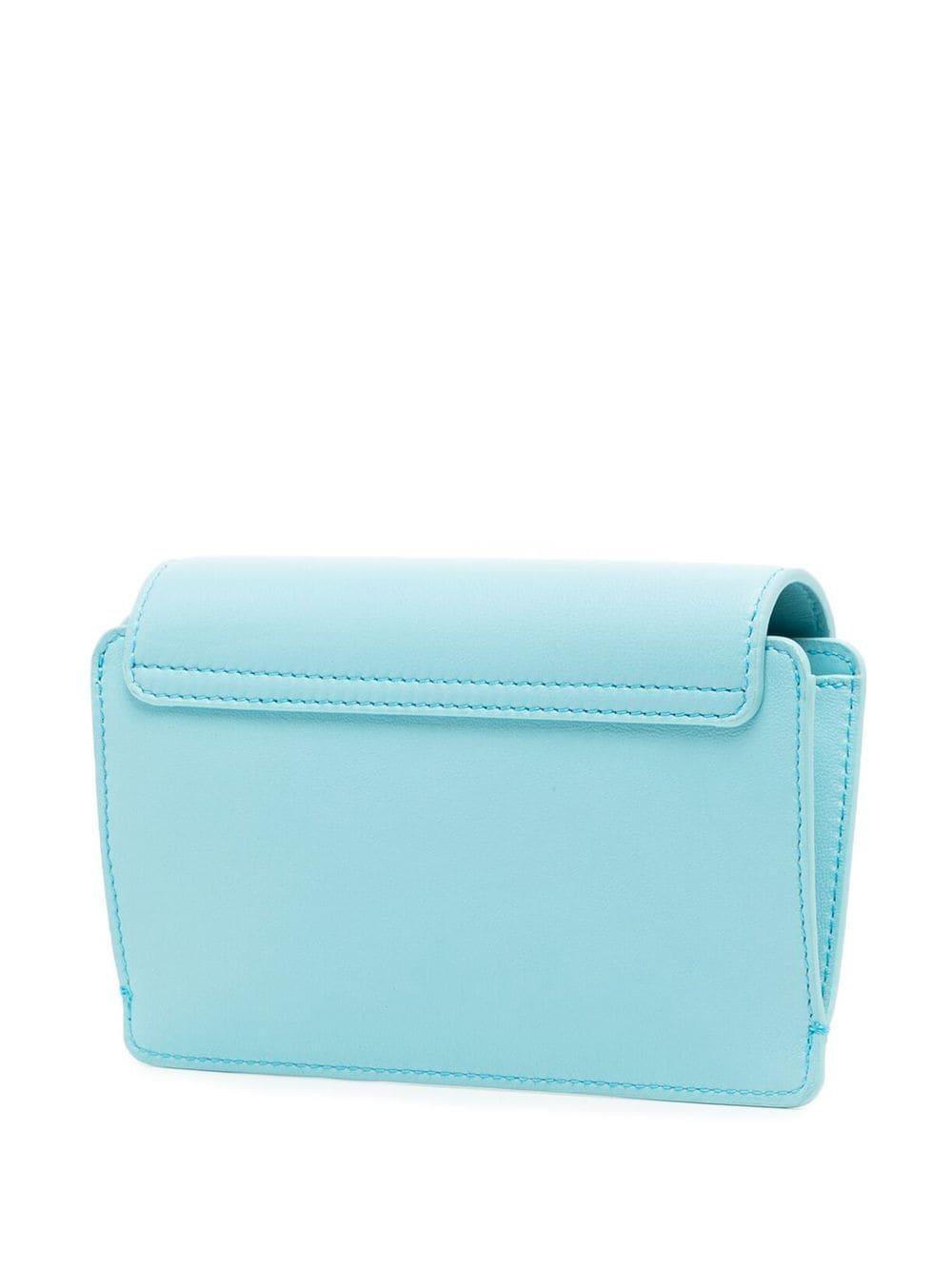 Braided-leather Crossbody Bag In Light Blue Product Image