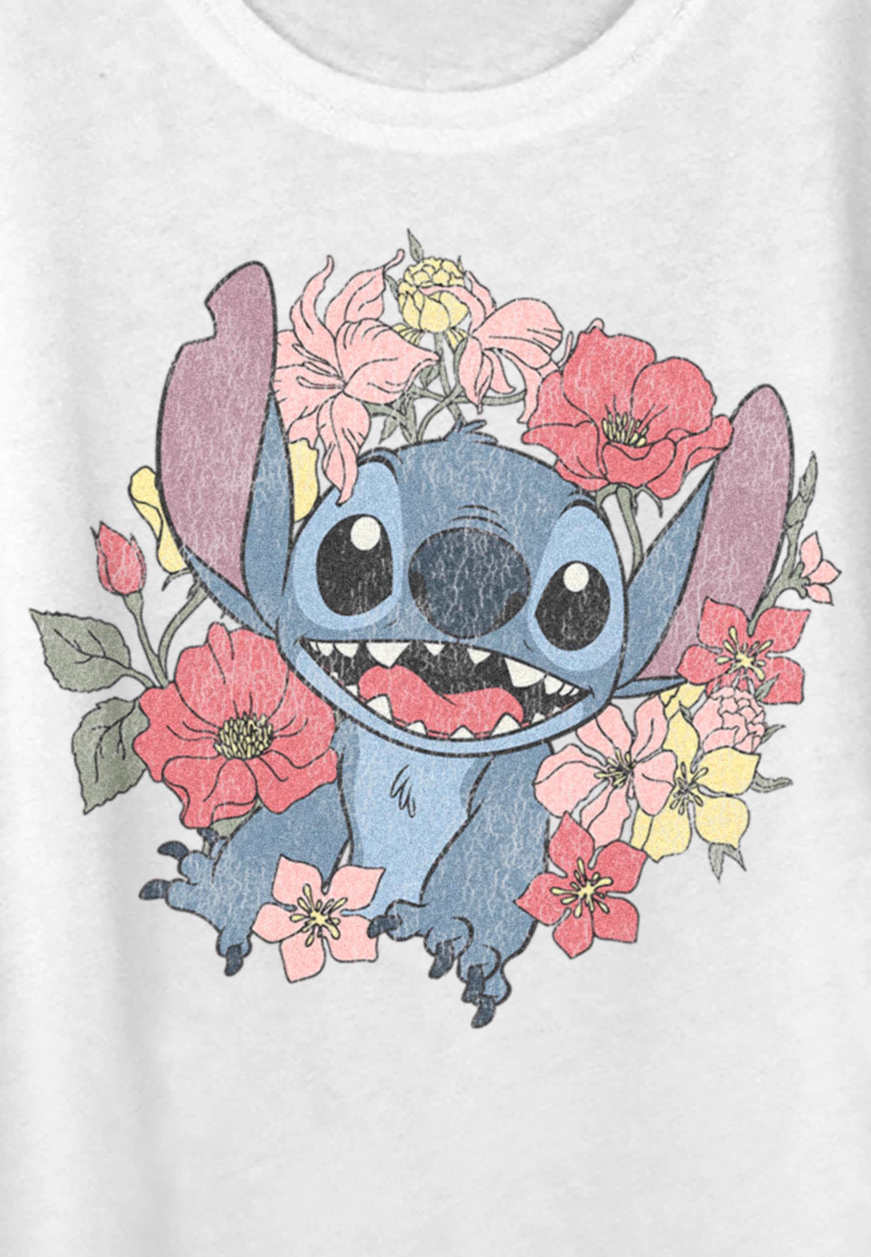 Fifth Sun Lilo and Stitch Floral Stitch Graphic Tee Product Image