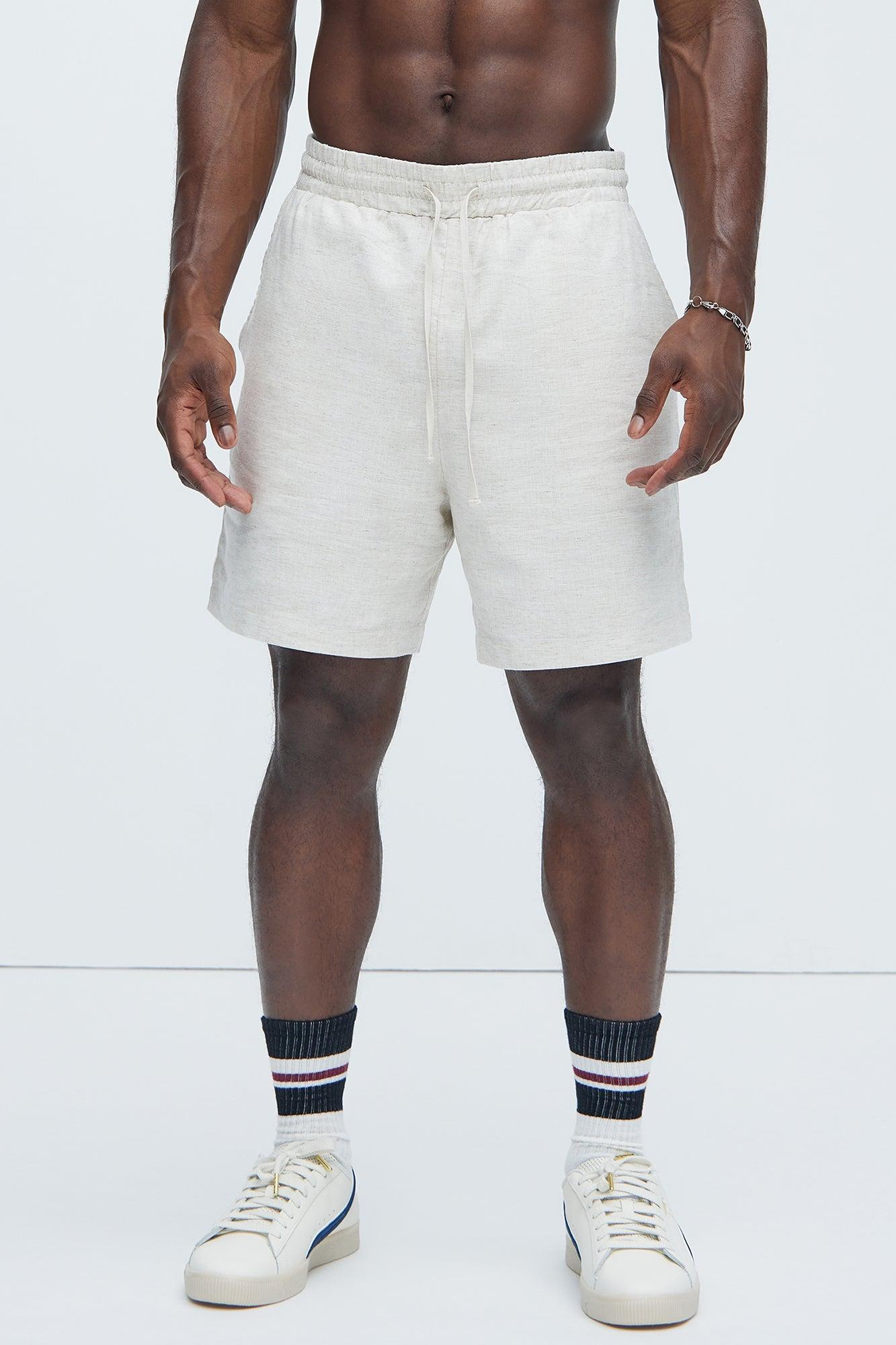 Bahamas Linen Shorts - Oatmeal Product Image