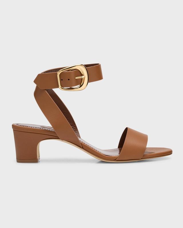 Brutas Leather Ankle-Strap Sandals Product Image