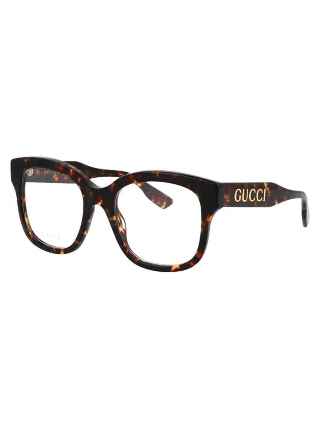 Gg1155o Square-frame Glasses In Havana Product Image