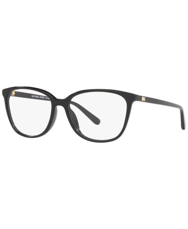 Michael Kors Womens Santa Clara Rectangle Eyeglasses, MK4067U53-o - Black Product Image