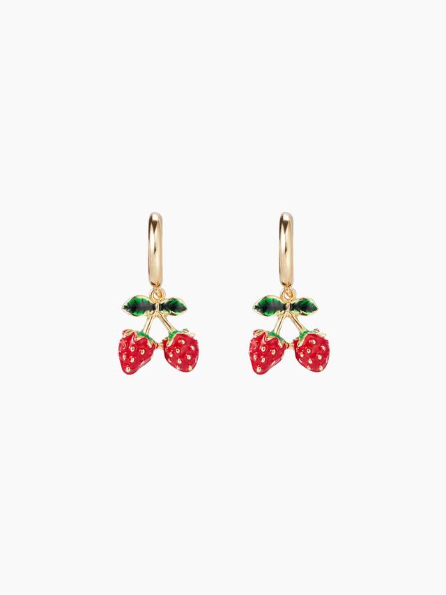 STRAWBERRY HOOP EARRINGS Product Image