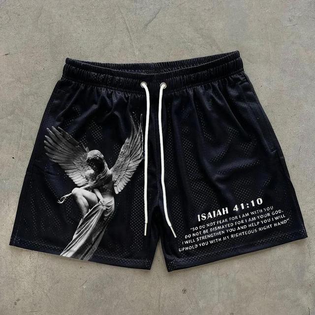 Angel Isaiah 41 10 Print Graphic Men's Mesh Shorts Product Image