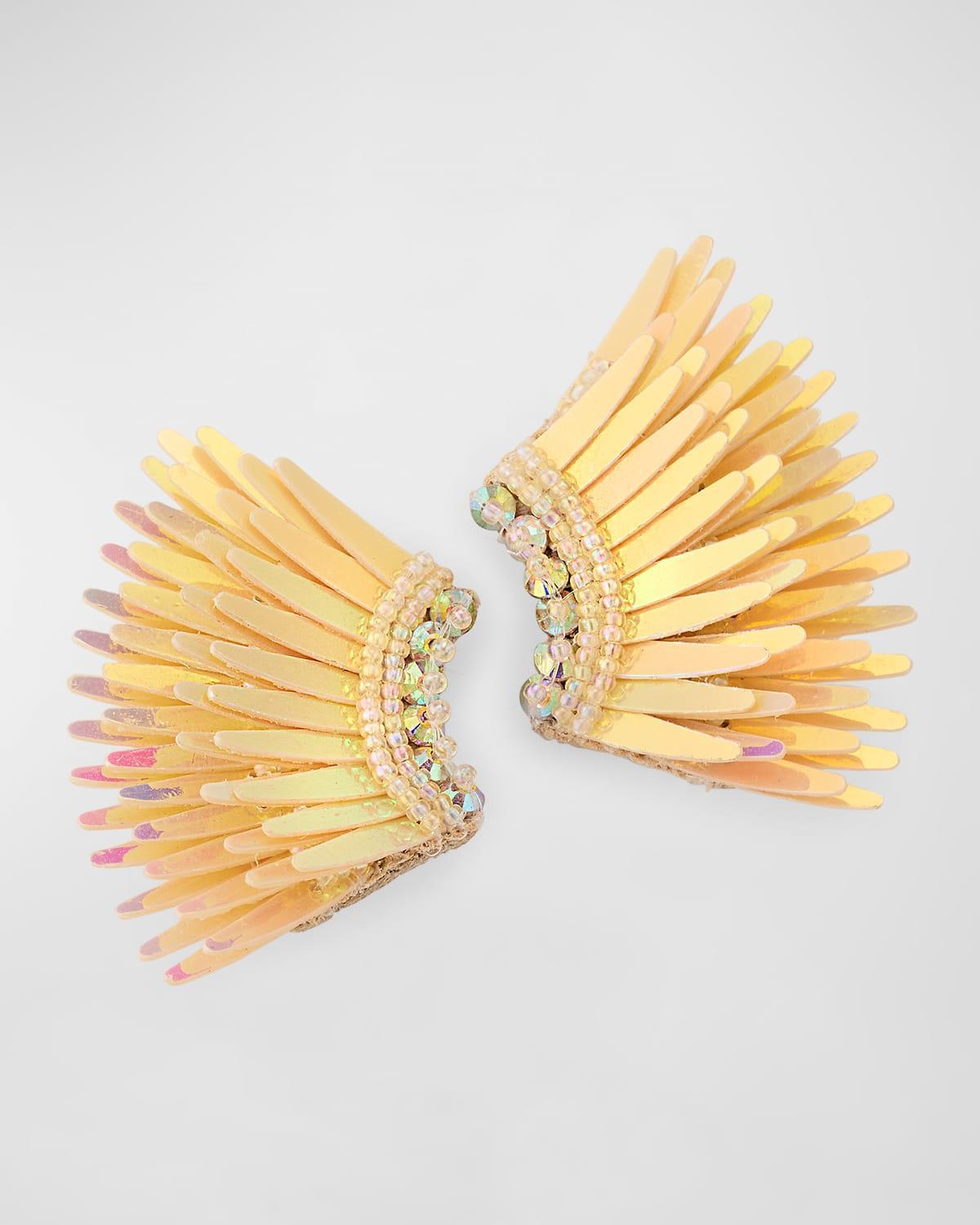 Womens Madeline 14K-Gold-Plated & Mixed-Media Mini Wing Earrings Product Image