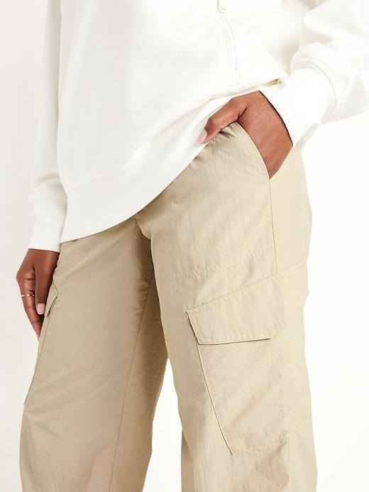 High-Waisted Ankle-Zip Cargo Joggers Product Image