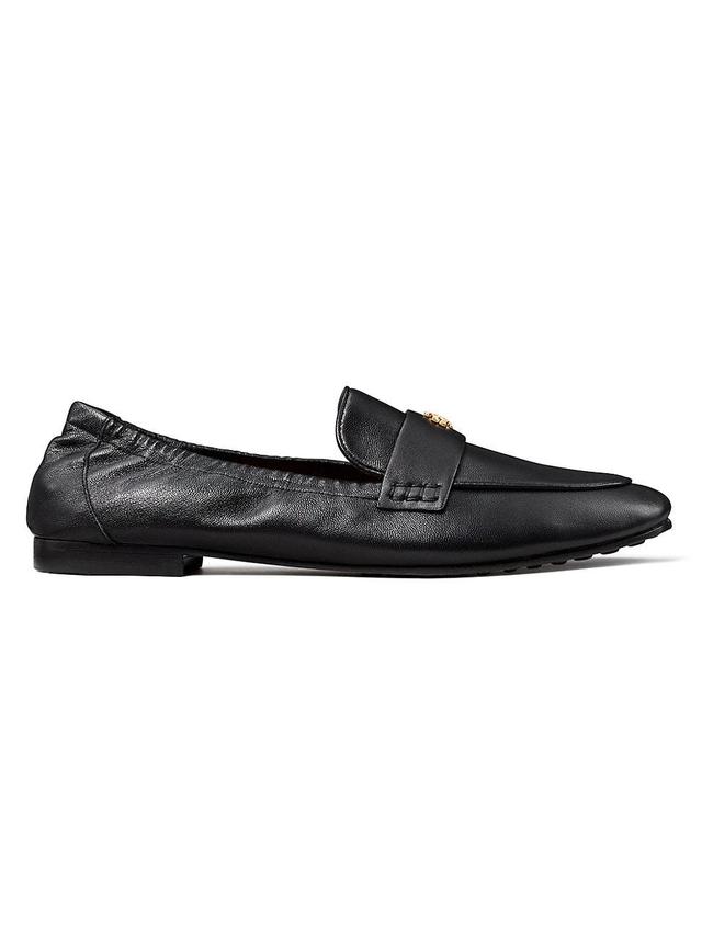 Womens Logo Leather Ballet Loafers Product Image