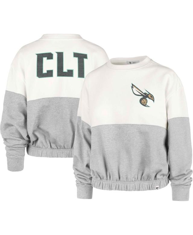 Womens 47 Brand Cream Charlotte Hornets 2022/23 City Edition Take Two Bonita Sweatshirt Product Image