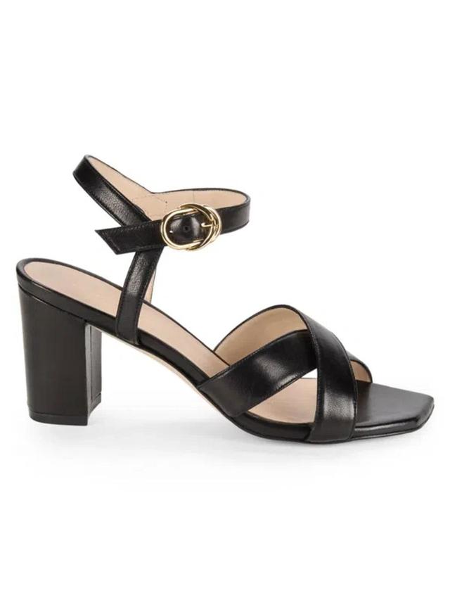 Analeigh 75 Leather Sandal In Black Product Image