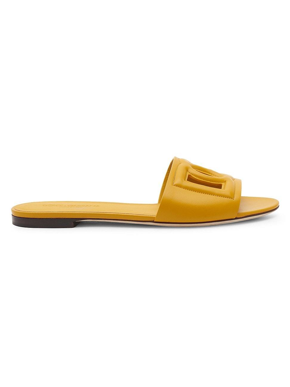 Womens DG Cut-Out Leather Slides Product Image