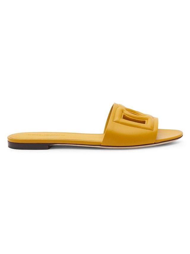 Womens DG Cut-Out Leather Slides Product Image