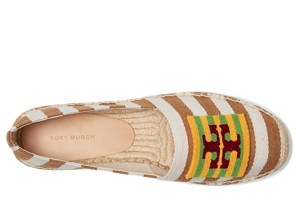 Tory Burch Double T Espadrille (Whiskey /Naturale) Women's Flat Shoes Product Image