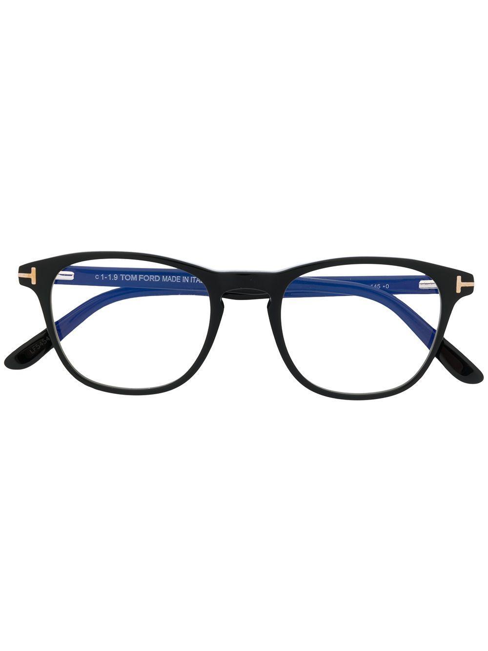 Ft5625b Soft Square-frame Glasses In Black Product Image