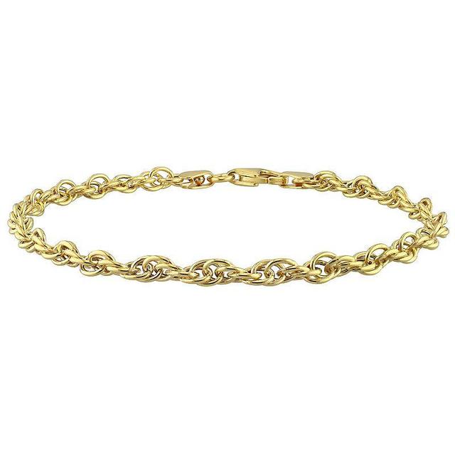 Stella Grace 18k Gold Over Silver 3.7 mm Singapore Chain Bracelet, Womens 18k Gold Plated Product Image