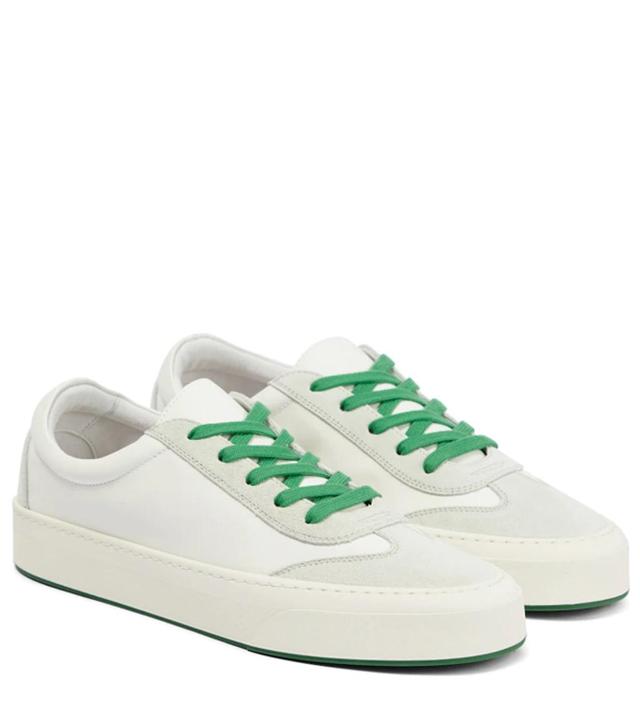 Marley Suede-paneled Leather Sneakers In Milk_milk Product Image