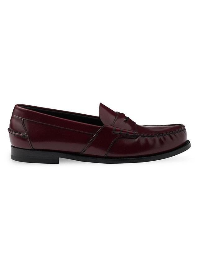 Mens Brushed Leather Loafers Product Image