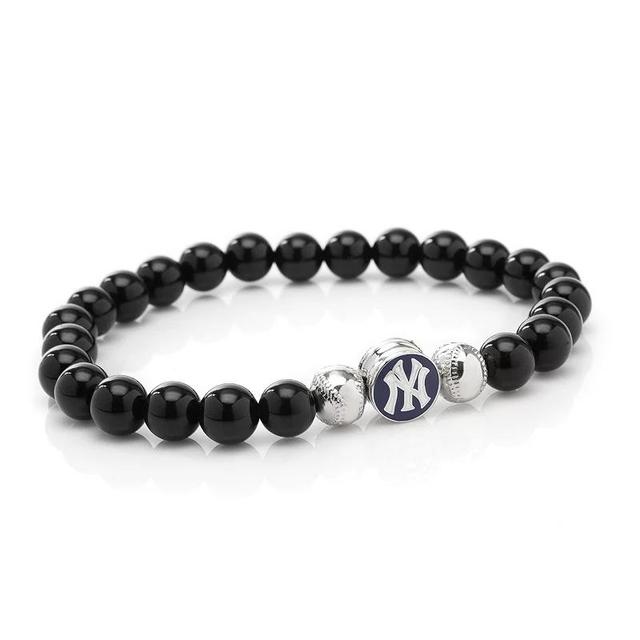 Cufflinks, Inc. MLB Yankees Baseball Beaded Stretch Bracelet Product Image