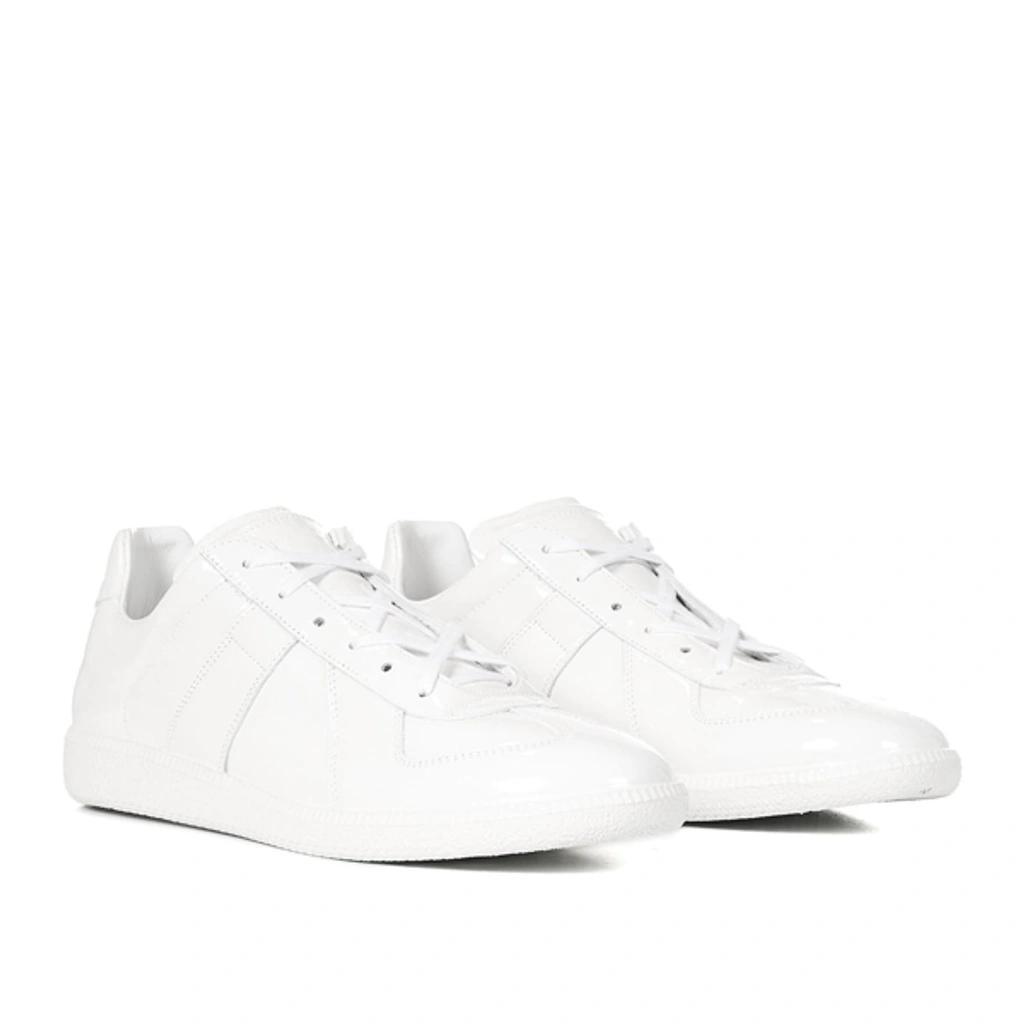 20mm Replica Rubberized Leather Sneakers In White Product Image