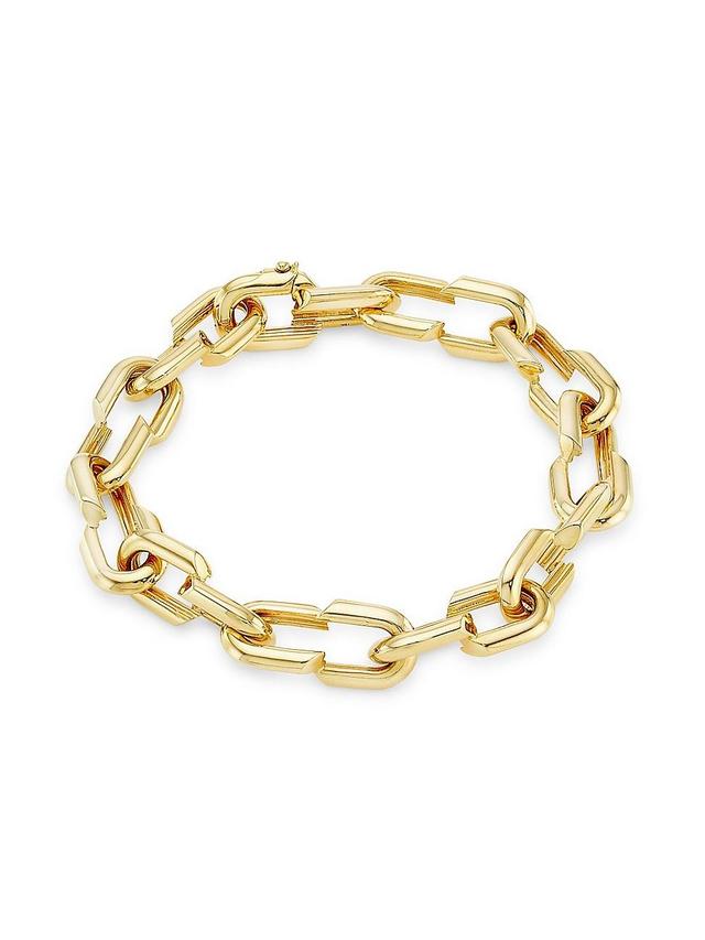 Womens Strong Hearts 18K Yellow Gold Medium Love Link Bracelet Product Image