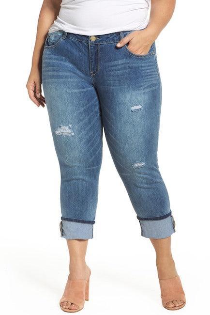 W8P1545LL   Democracy “Flex”-ellent Coolmax® Slim Straight Leg Flood Jean product image