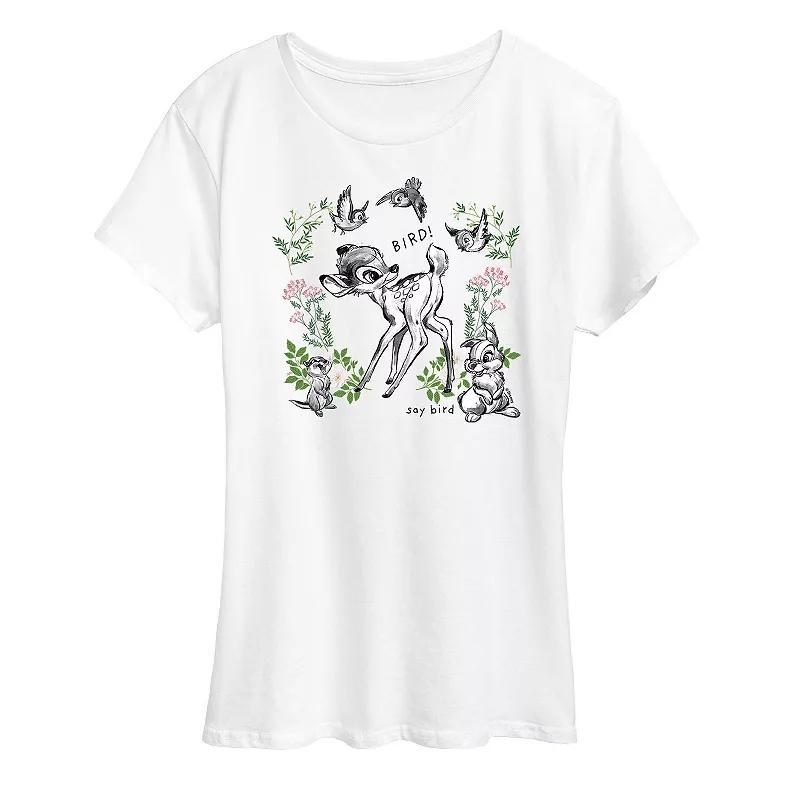 Disneys Bambi Womens Say Bird Graphic Tee Product Image