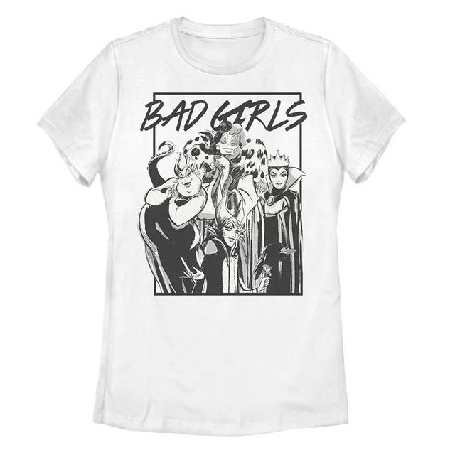 Disneys Villains Bad Girls Sketch Womens Tee, Girls Product Image