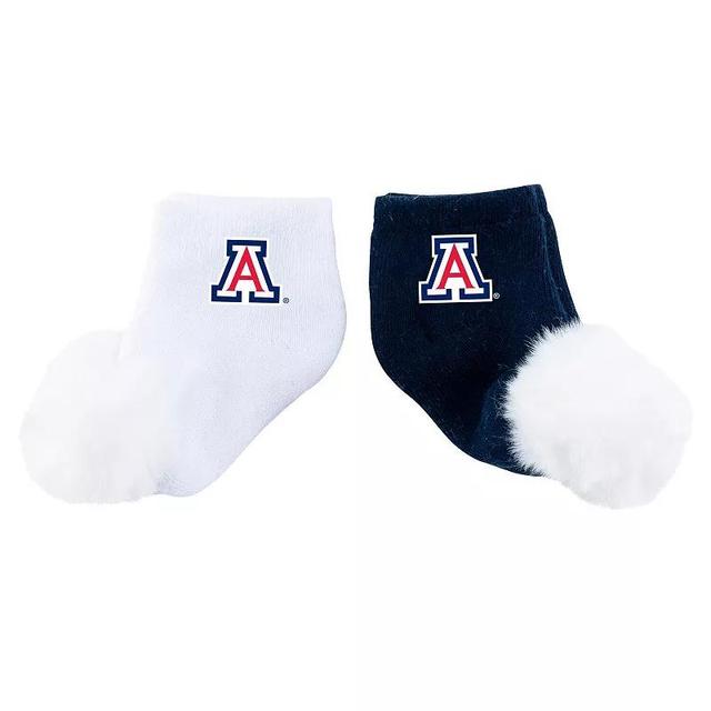 Infant ZooZatz Arizona Wildcats Two-Pack Pom Socks, Mens, Blue Product Image