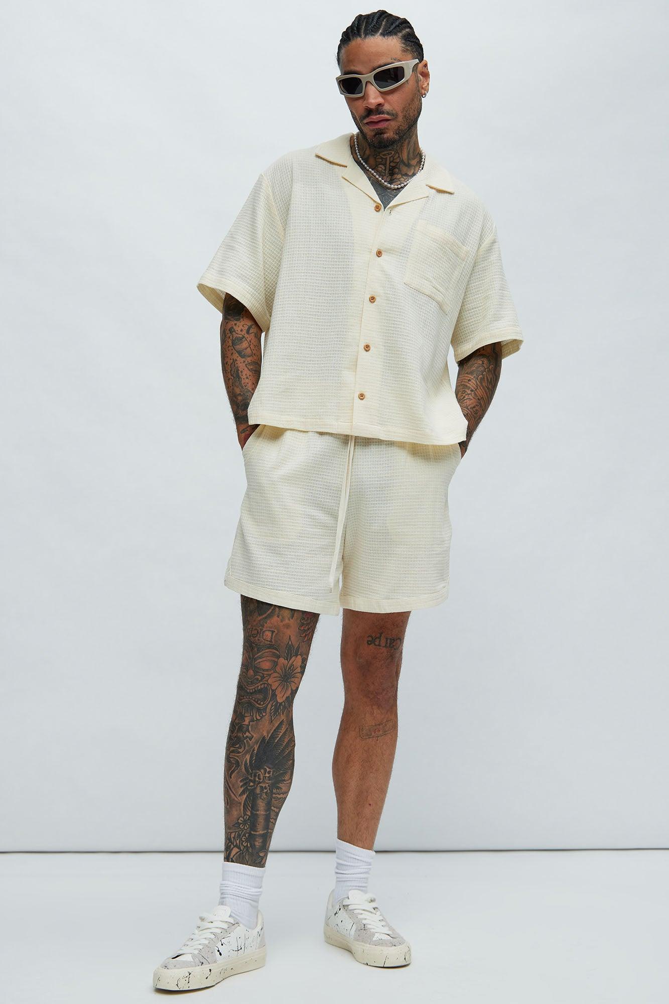 Belgian Textured Shirt - Cream Product Image