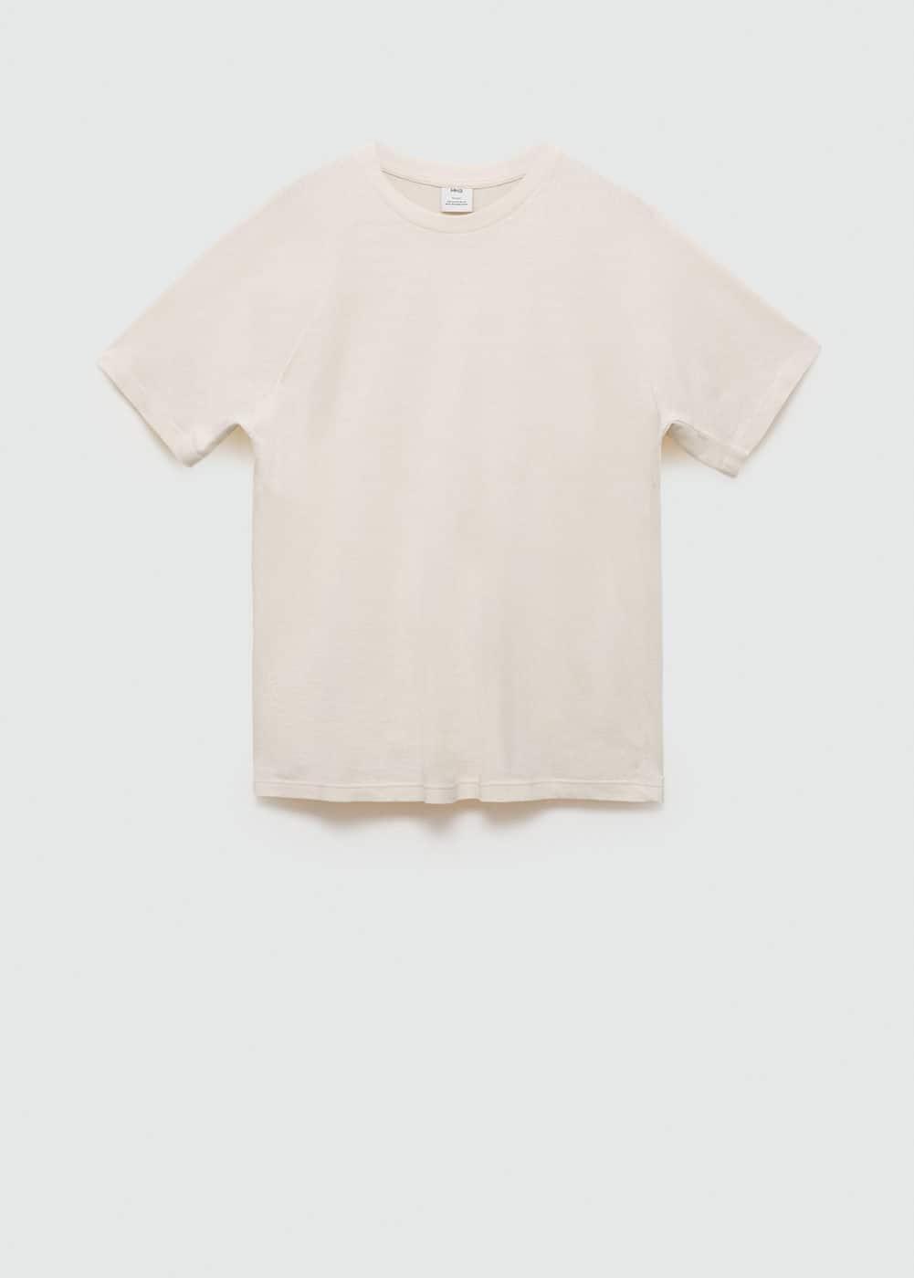 Relaxed fit cotton t-shirt - Men | MANGO USA Product Image