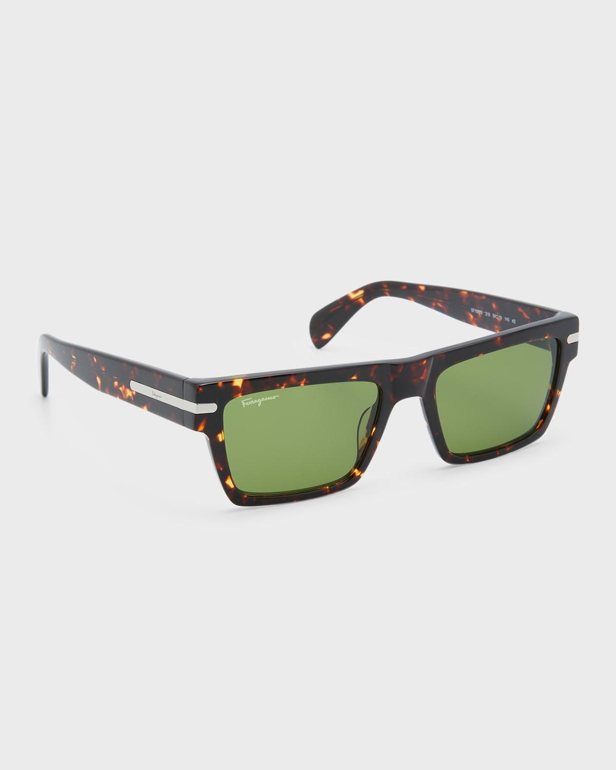 Mens Classic Logo Rectangle Acetate Sunglasses Product Image